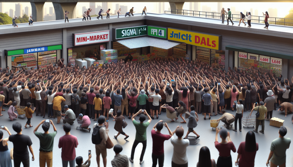 "alt_text": "Orang berebut promo besar 4 Januari di minimarket dan supermarket."