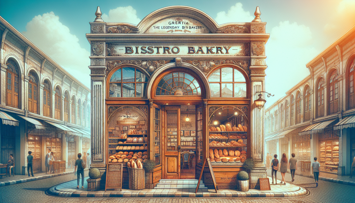 alt_text: Bistro Bakery Pasar Baru, toko roti legendaris dengan beragam pilihan roti terkenal.