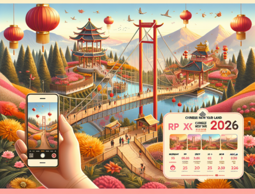 alt_text: Pemandangan libur Imlek 2026 di Malang Skyland, dengan rumah minimalis bergaya modern.