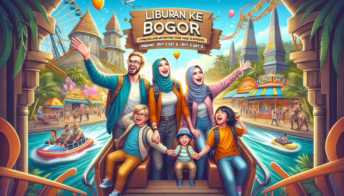 alt_text: Pengunjung menikmati wahana seru di JungleLand Adventure Theme Park Bogor yang penuh petualangan.