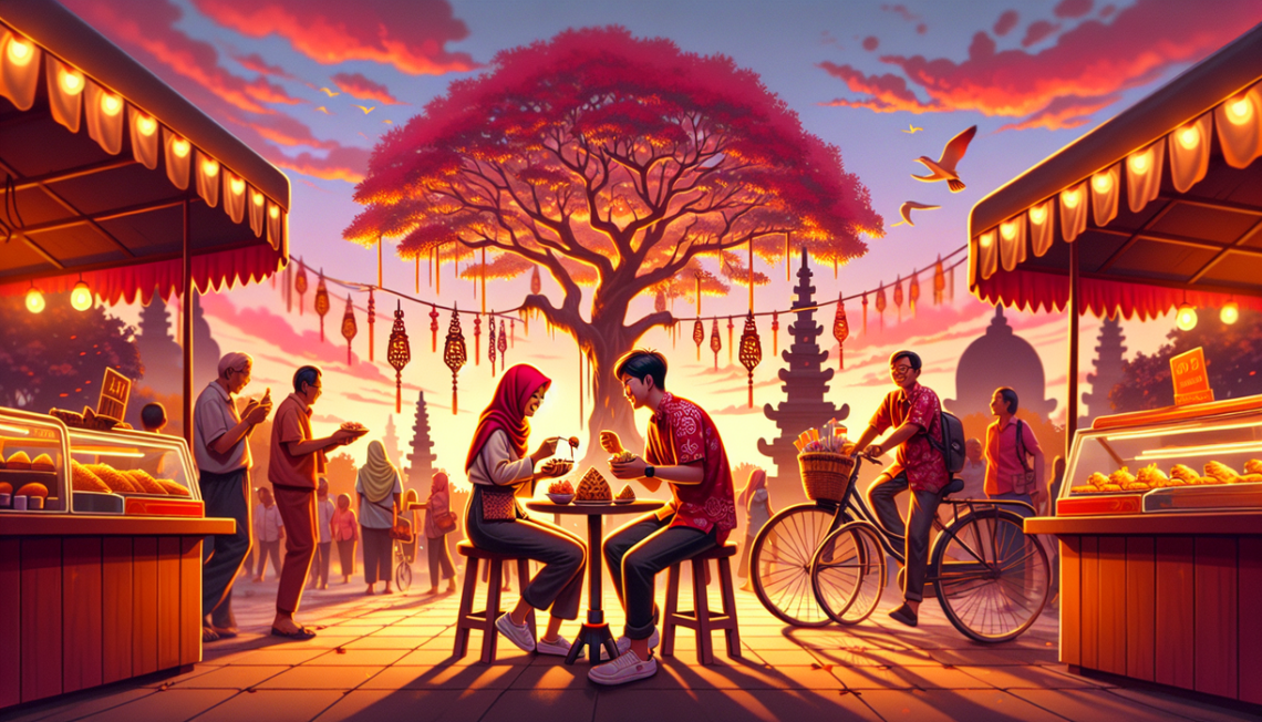 **alt_text**: Warga menikmati ngabuburit dengan aktivitas santai di Alun-alun Kidul Solo.