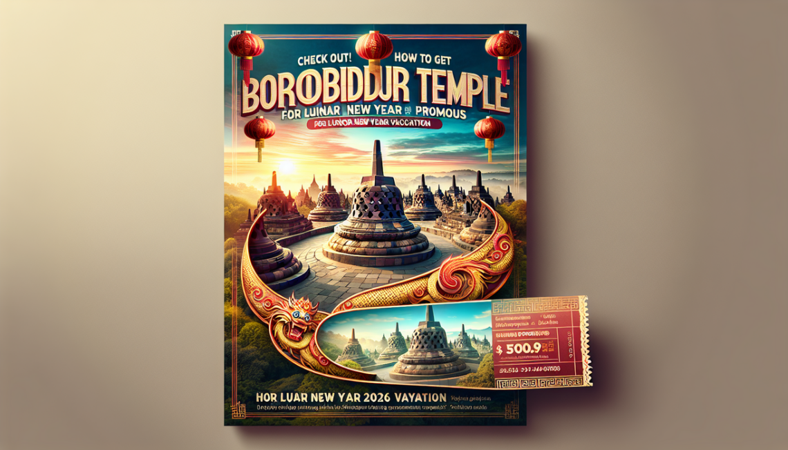 alt_text: Tips hemat tiket Candi Borobudur saat Imlek 2026: beli online dan manfaatkan promo spesial.