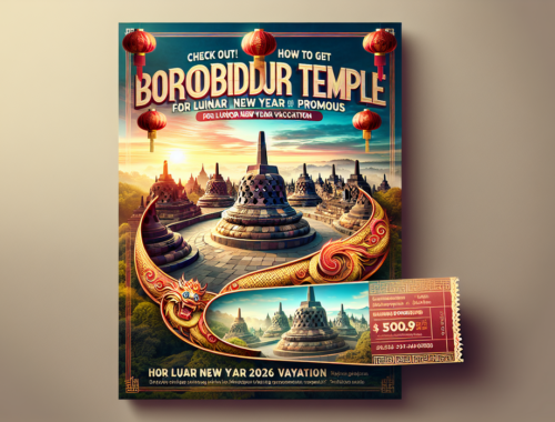 alt_text: Tips hemat tiket Candi Borobudur saat Imlek 2026: beli online dan manfaatkan promo spesial.