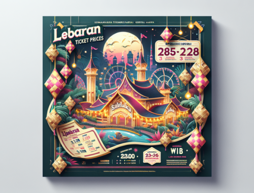 alt_text: Informasi harga tiket ke Saloka Theme Park saat Lebaran 2026.