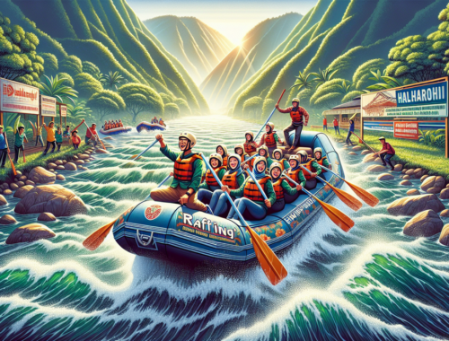 alt_text: "Itinerary rafting Bandung Elhaqi saat Lebaran, detail jadwal dan lokasi kegiatan."