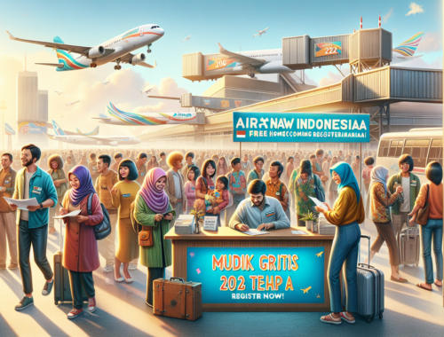 alt_text: Poster Mudik Gratis AirNav 2026, fokus strategi pemasaran berpadu kepedulian sosial.