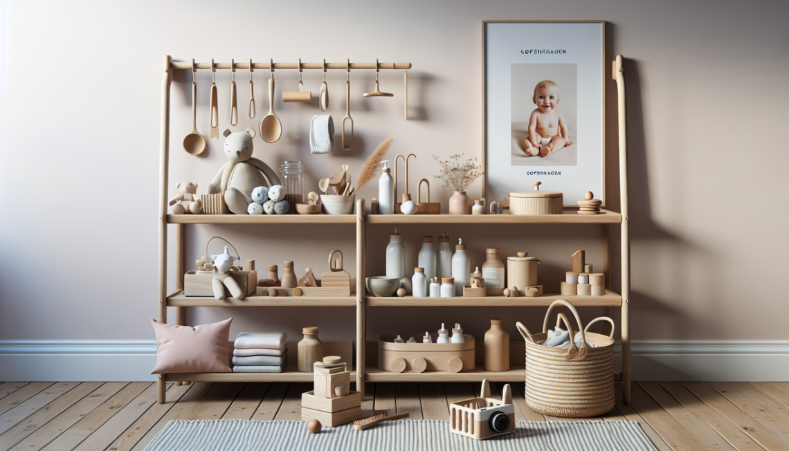 alt_text: Desain interior rak bayi organik bergaya Copenhagen dengan sentuhan minimalis dan alami.