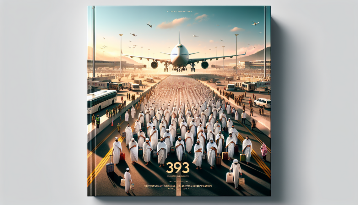 alt_text: Jemaah haji bersiap berangkat dengan penuh harapan dalam kloter pertama di bandara.