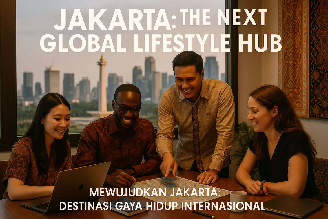 alt_text: Pemandangan futuristik Jakarta, fashion dan budaya bersatu menuju panggung lifestyle global.