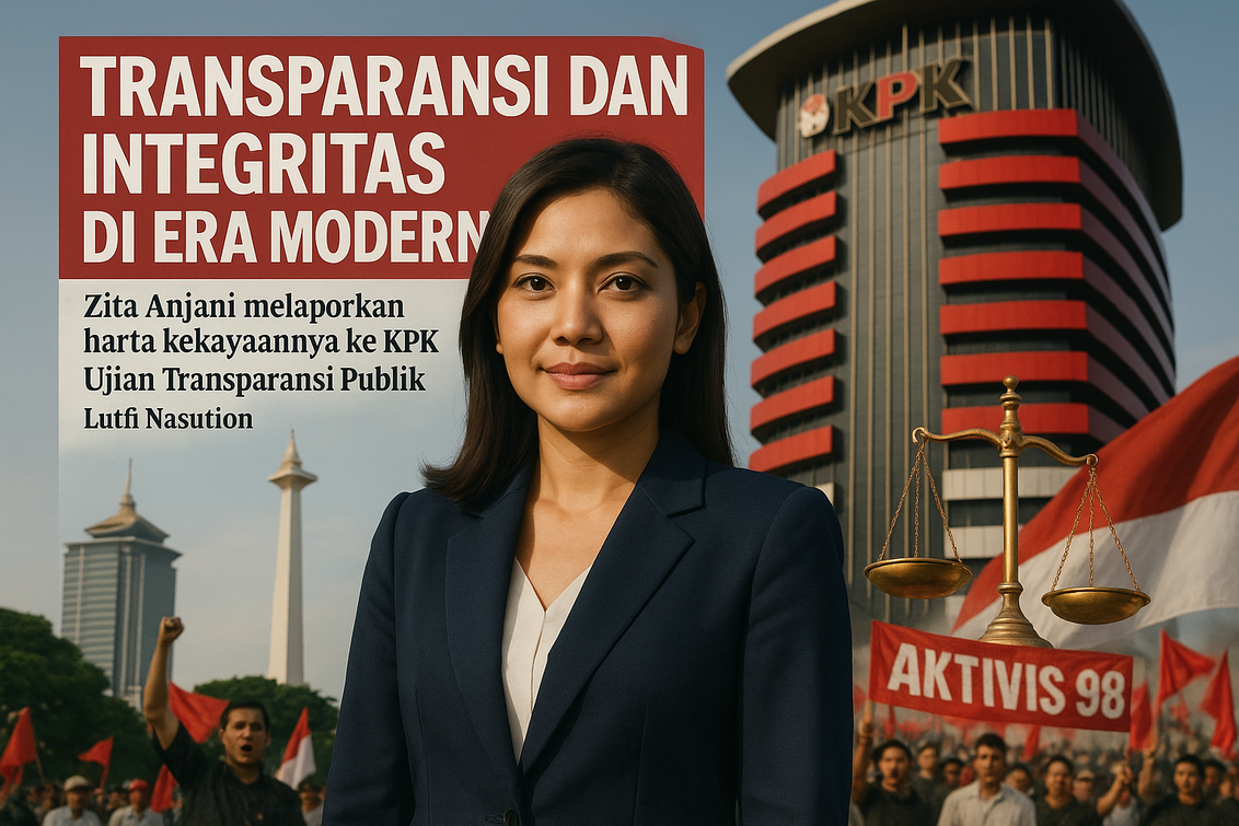 alt_text: Zita Anjani menyoroti isu transparansi publik terkait LHKPN untuk meningkatkan akuntabilitas.