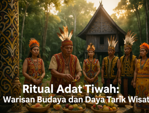 alt_text: Ritual Tiwah dipadukan dengan sorotan budaya di tengah hiruk-pikuk berita Jakarta.