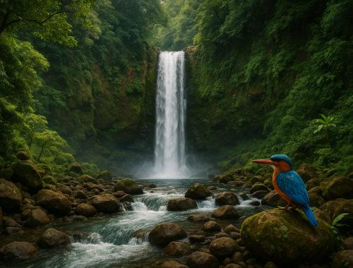alt_text: Curug Leuwi Bumi yang memukau, destinasi tersembunyi pilihan saat liburan sekolah.