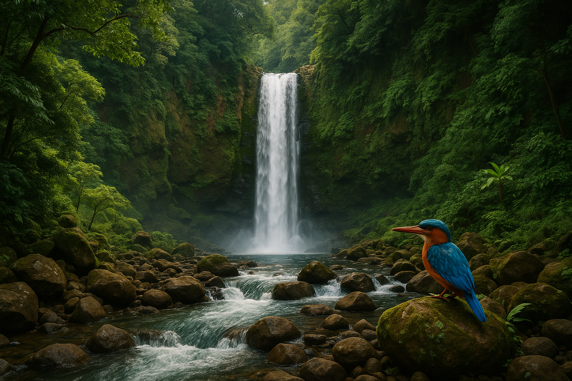 alt_text: Curug Leuwi Bumi yang memukau, destinasi tersembunyi pilihan saat liburan sekolah.
