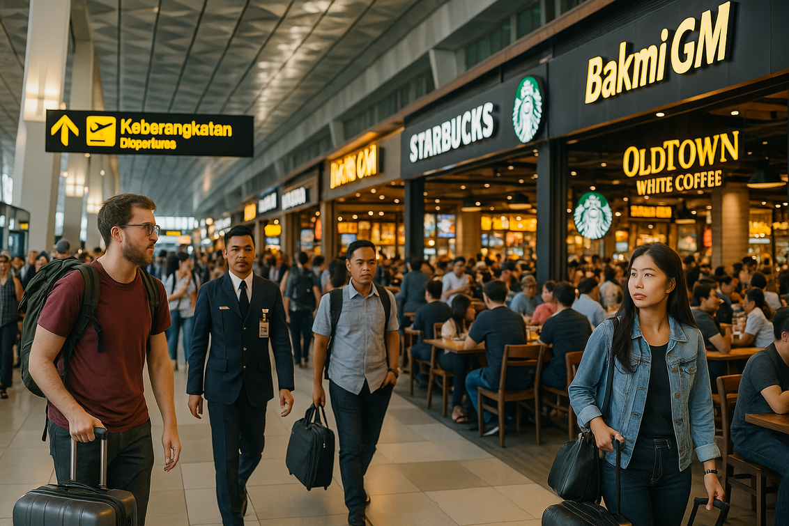 Bandara Soekarno Hatta: Menyajikan surga kuliner, nikmati cita rasa sambil menunggu penerbangan.