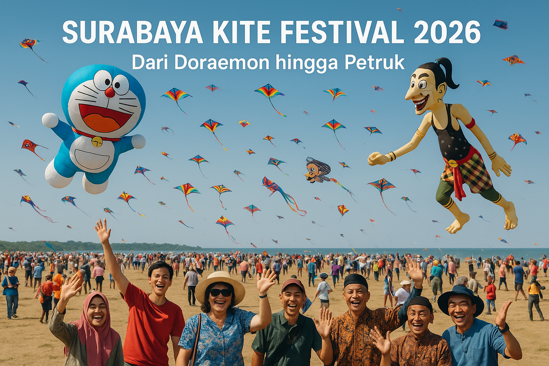 Festival Layang-Layang Surabaya; warna-warni pesona budaya dari berbagai daerah.